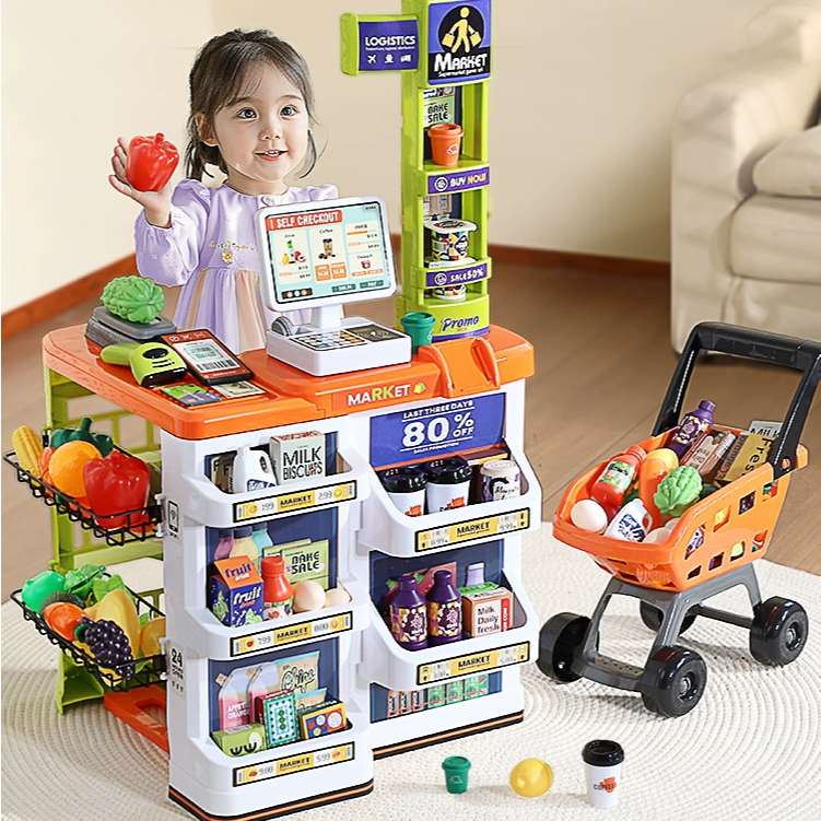 Mainan Kasir Anak Set Alat Kasir Mainan Anak Super Supermarket Set Mini Supermarket Set Mainan Peran