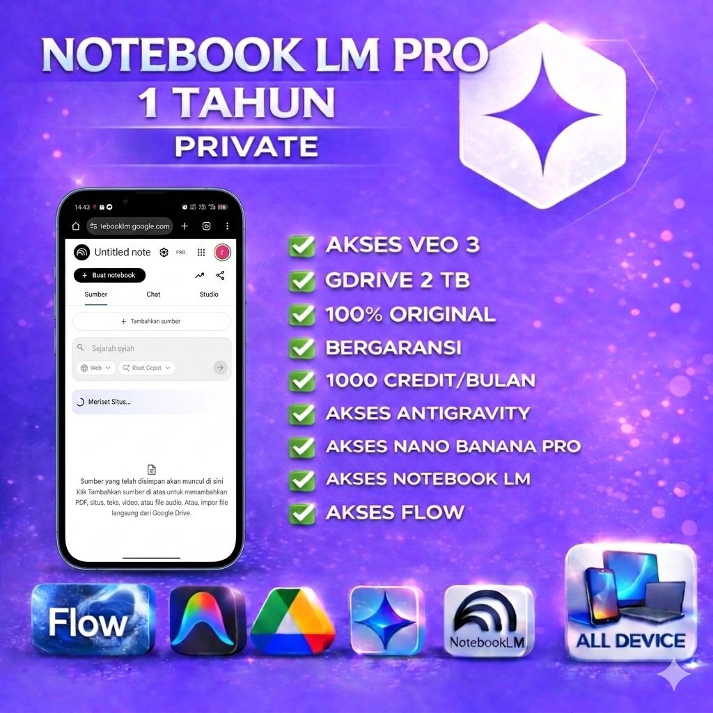 Notebook LM Pro + Gemini Pro + Flow Pro