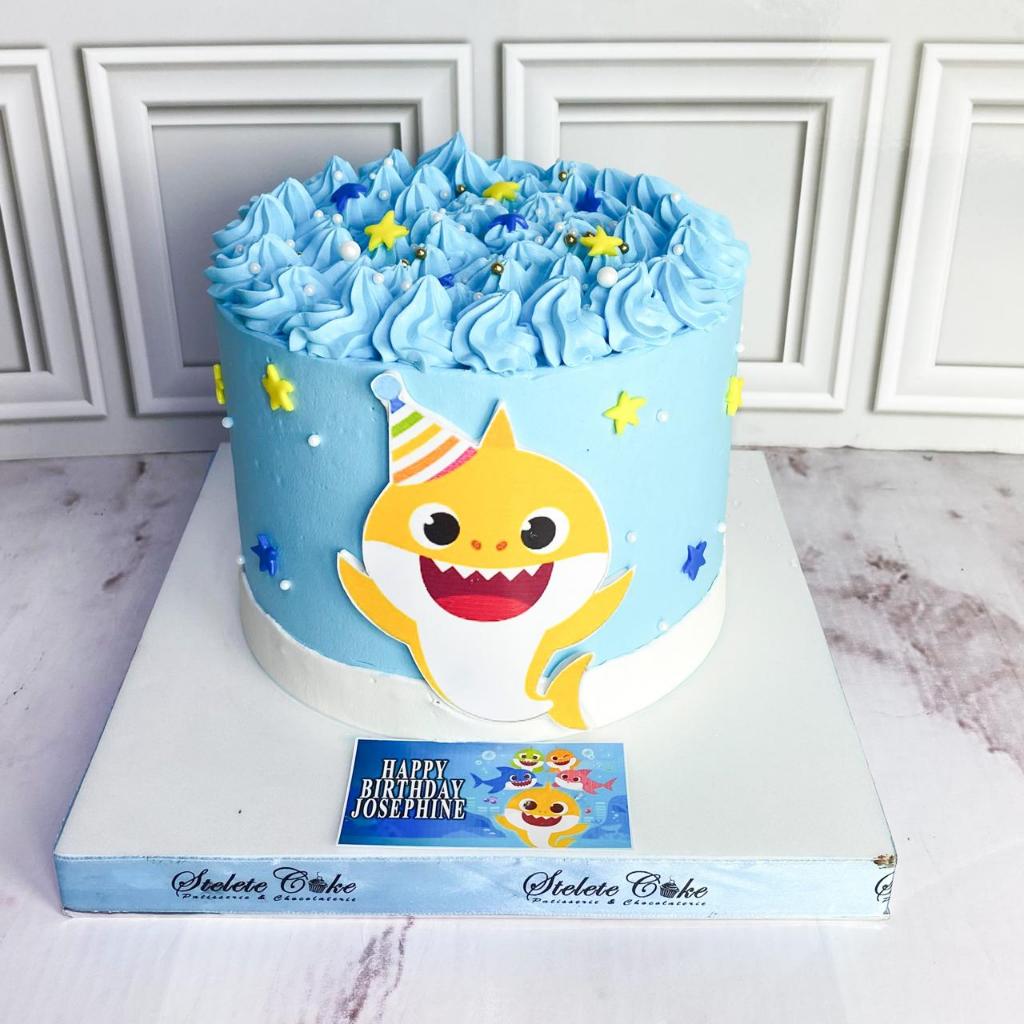 Kue Ulang Tahun/Birthday Cake/Kue Ultah Tema Baby Shark/Baby Shark Cake