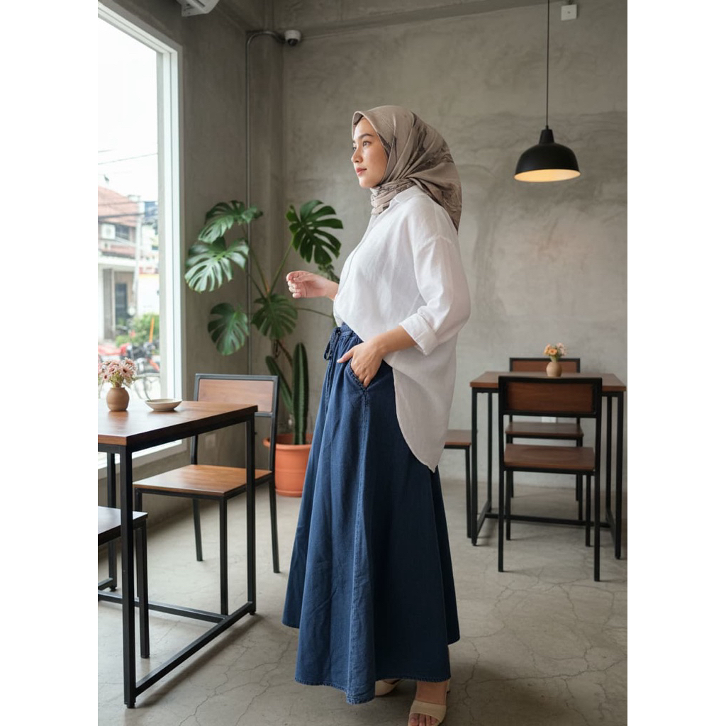 ROK JEANS KLOK/ROK JEANS PREMIUM/ROK JEANS HIJAB