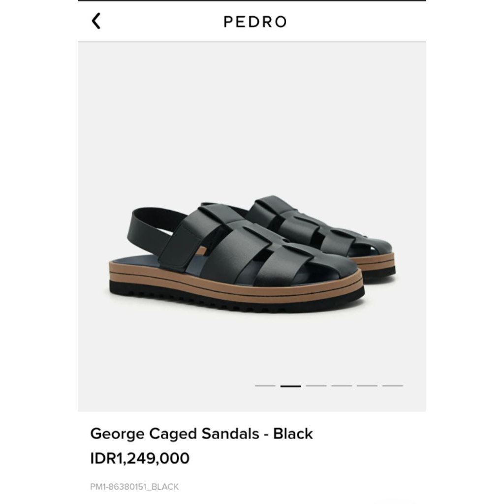 PEDRO Sepatu Sandal Pria - George Caged - ORI & NEW