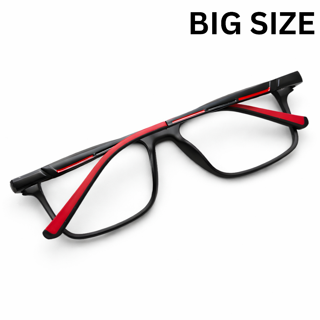 Kacamata Metal Kotak Nosepadless Big Size Muka Medium Lebar Pria Medan MORIARTY - ARTHUR