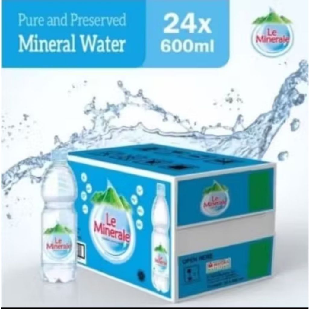 Air mineral Le Mineral 600ml satu karton isi 24 botol