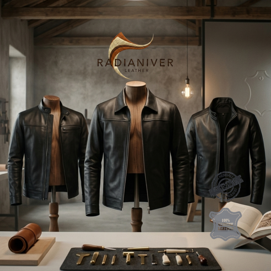 Jaket Pria Kulit Asli Elegan dan Nyaman