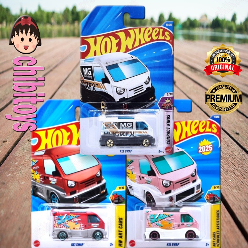Hot Wheels Kei Swap Merah Pink Putih Mattgabe Diecast Mobil Van