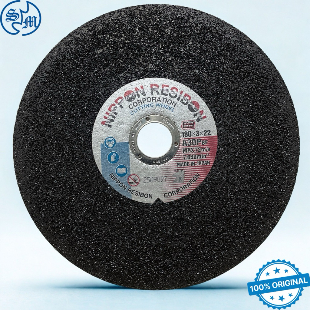 Nippon Resibon 7 inch Cutting Wheel atau Batu Gerinda potong Ukuran 7 inch ( 180 x 3 x 22 )