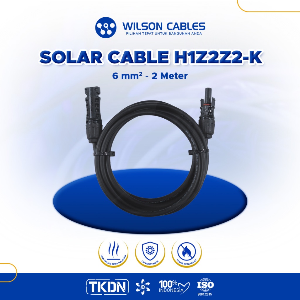WILSON CABLES - SOLAR CONNECTOR 1x6 mm² (2 Meter) - Kabel Solar