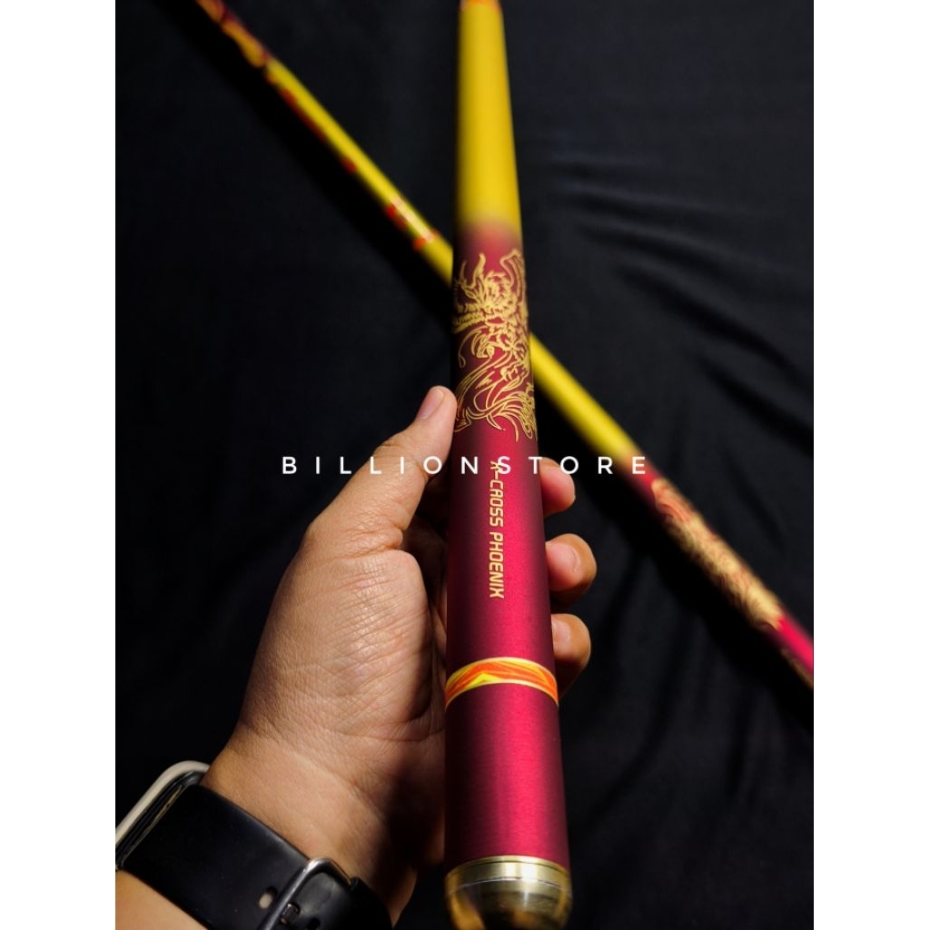 Joran Pancing Tegek X-CROSS PHOENIX Karbon Impor  Kaku Ringan Kuat