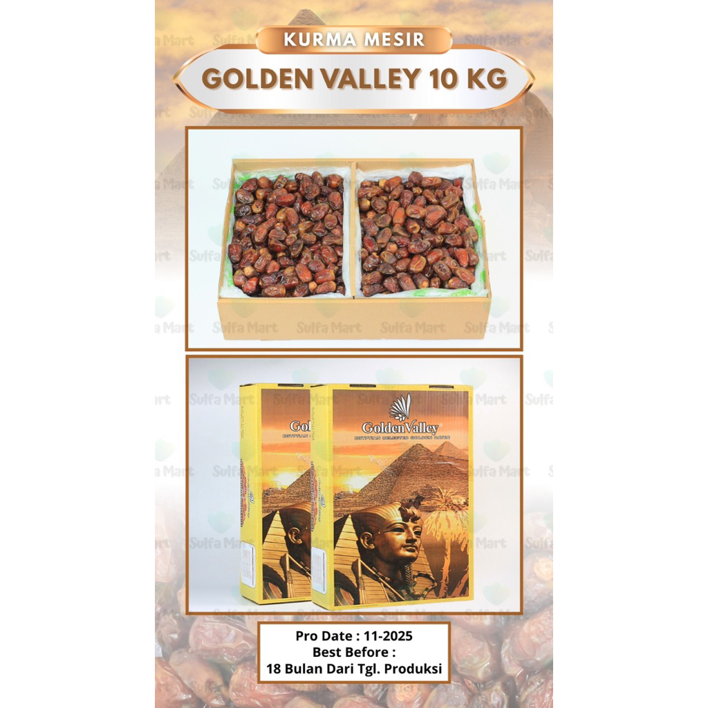 KURMA MESIR GOLDEN VALLEY 10KG KURMA MESIR PREMIUM 10KG KURMA MESIR MESIR EXP 2027
