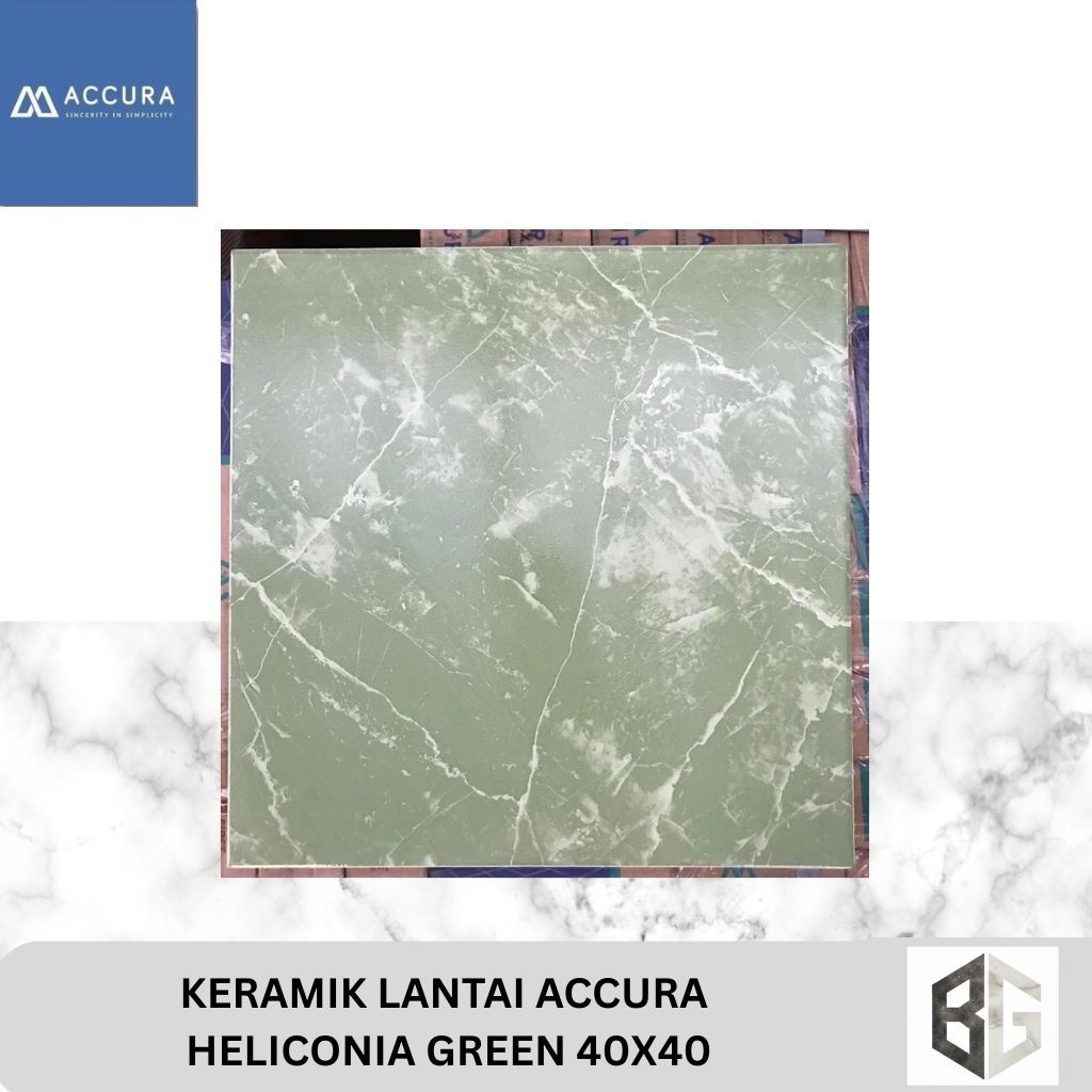 KERAMIK LANTAI ACCURA Heliconia Green 40x40