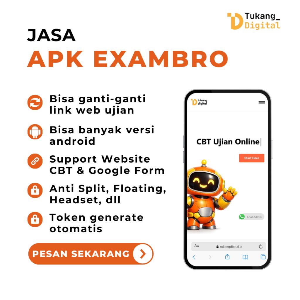 Aplikasi Ujian Exambro Jasa Pembuatan APK Webview Android