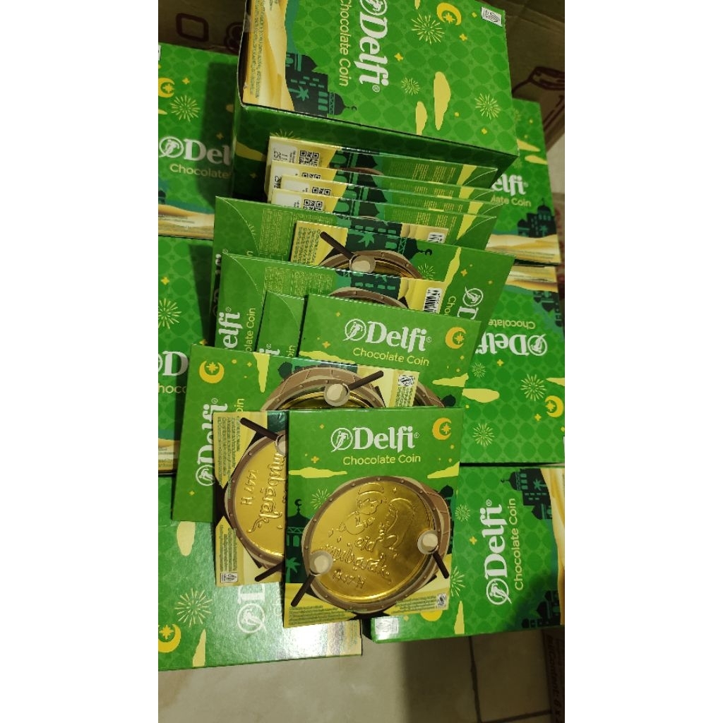 DELFI CHOCOLATE COIN LEBARAN EXP JUNI 2027 - CHOCOLATE COIN EID MUBARAK - COKLAT DELFI