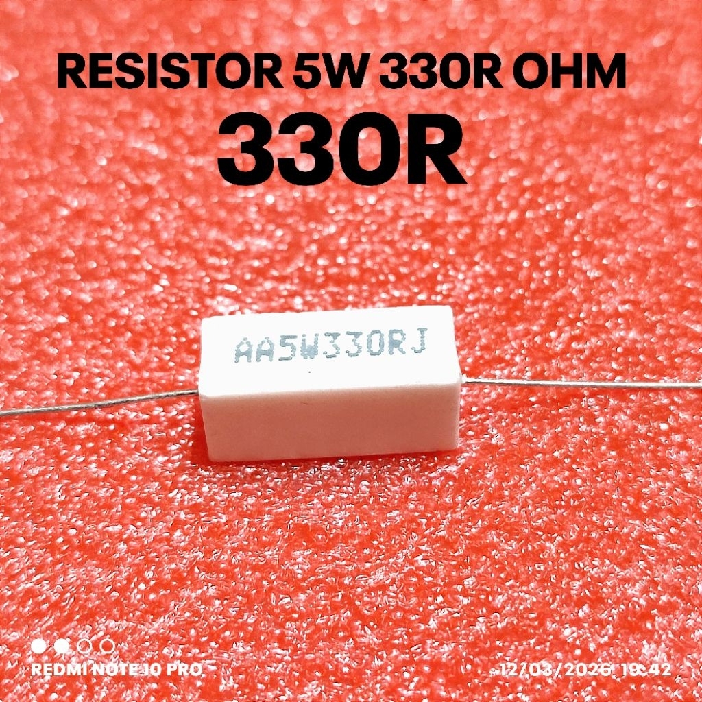 RESISTOR KAPUR 5W 5WATT 330 330R OHM ROHS