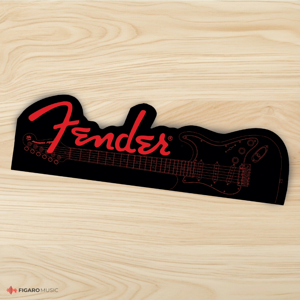 Stiker Guitar Fender Stratocaster Half Body Sticker
