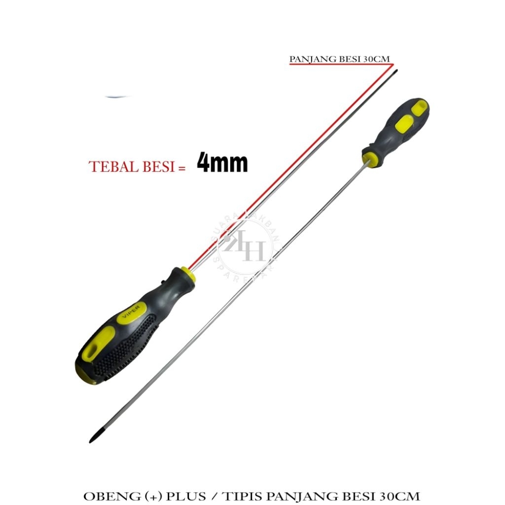 OBENG PANJANG TEBAL 4MM KECIL / OBENG PLUS SERBAGUNA