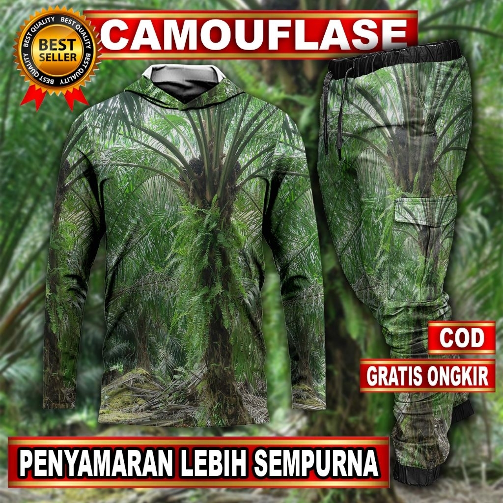 SETELAN BAJU BERBURU | PAKAIAN BERBURU | BAJU CAMO LENGAN PANJANG | CELANA PANJANG CAMO | baju camo 