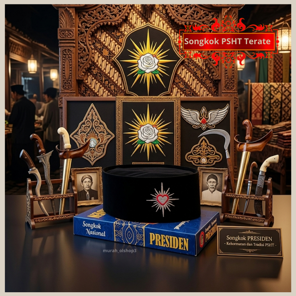 Cod Songkok Kopyah Peci Dengan Bordir Logo Psht Sh Terate