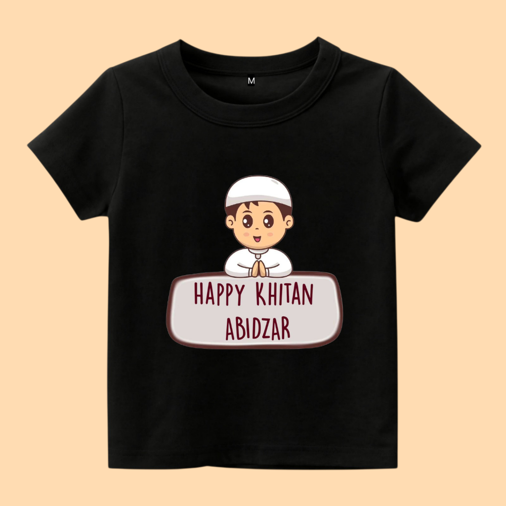 Baju kaos anak Khitanan modern Gratis Cetak nama Baju sunat anak