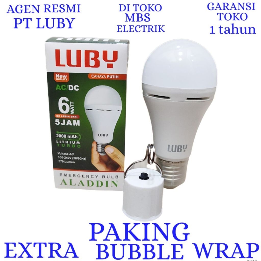 EMERGENCY LED LUBY / LAMPU LED LUBY ALADIN 6W