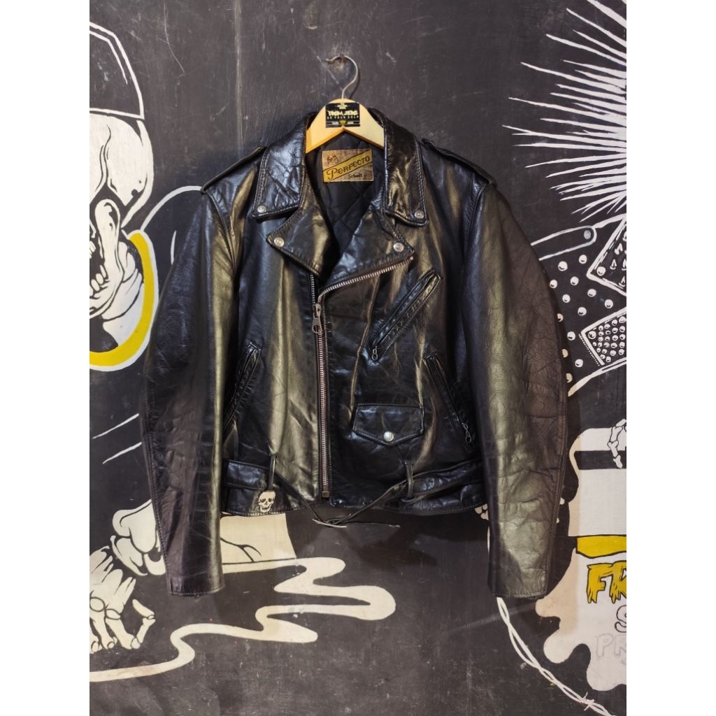 schott perfecto 118 // jaket kulit dobel kerah // jaket ramones