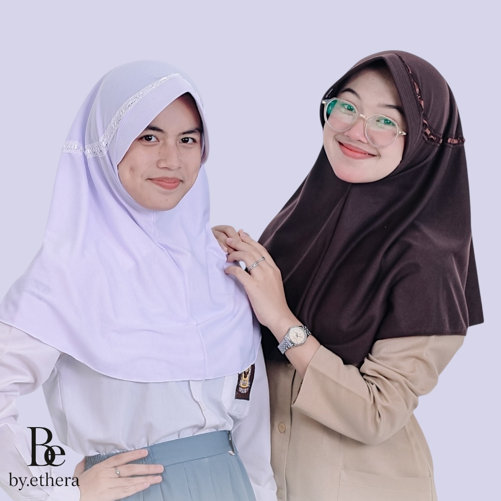 HIJAB Sekolah Instan HEMY Pita Serut Atas Kepala KERUDUNG Hemy Serut Pita Atas JILBAB Sekolah Anak P