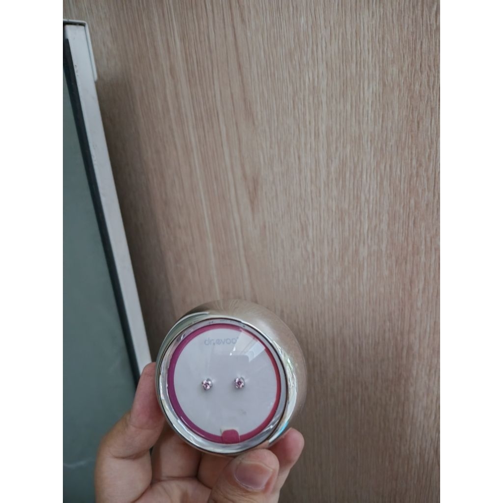 NEW ORIGINAL anting dr evoo anti alergi pink round crown 5 mm GP baru asli