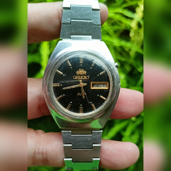 ORIENT 21 JEWELS 3 STAR 469640-7F BLACK Original Second | Jam Tangan Vintage Pria