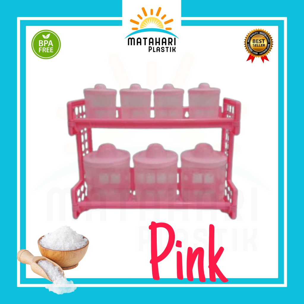 Tempat Bumbu Susun 2/Tempat Bumbu Yuki/Tempat Bumbu Estetik/Rak Bumbu Dapur