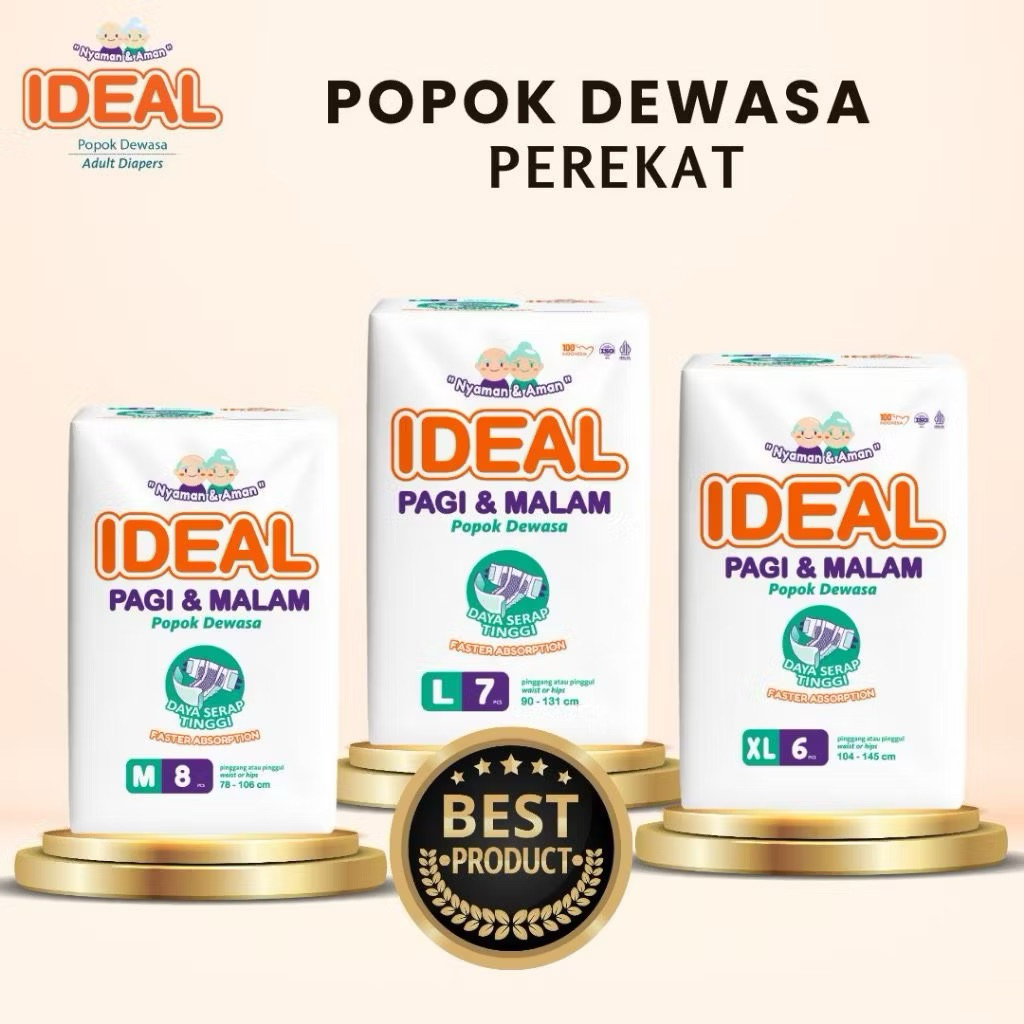 IDEAL popok dewasa tipe perekat