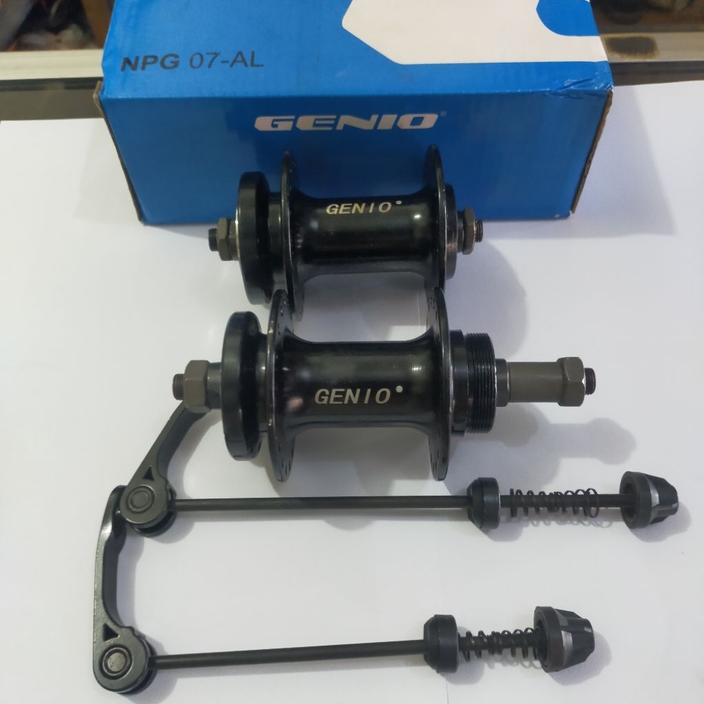 hub Genio 36 hole drat bahan Alloy model QR cakram nap tromol sepeda MTB lipat minion