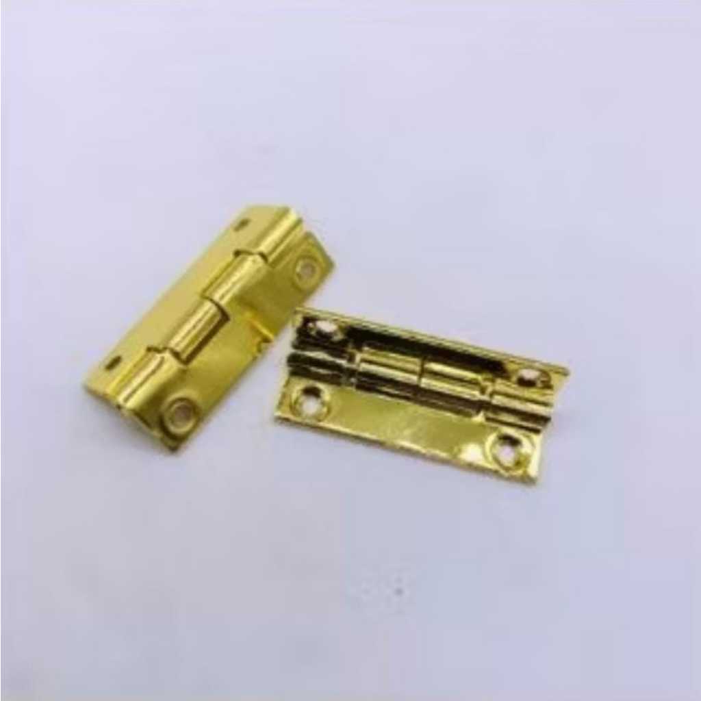 Imp. Engsel Mini 90 Derajat 10 x 35 mm Engsel Kotak Box Brass Tebal Kuningan