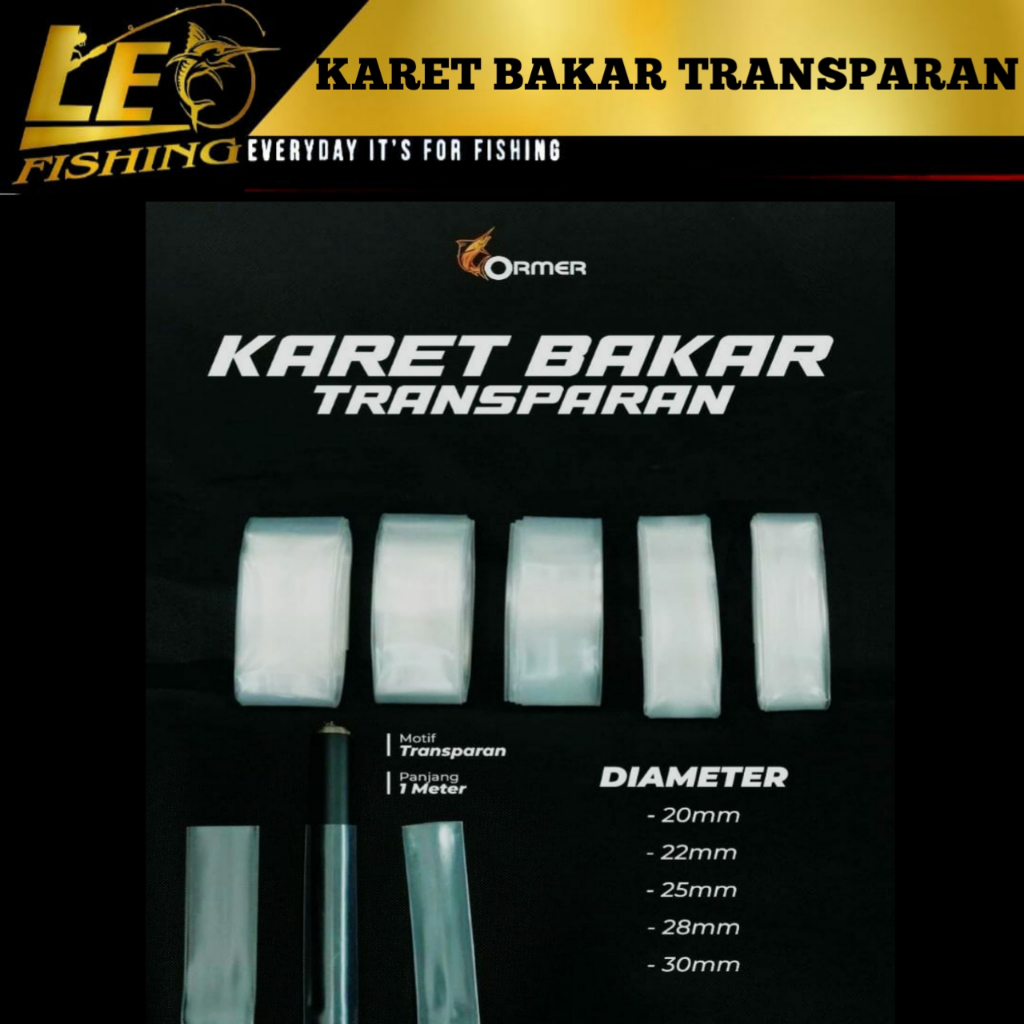 KARET BAKAR ORMER TRANSPARANT 1 METER KARET BAKAR JORAN PANCING TUBE JORAN PANCING ORMER TERLARIS