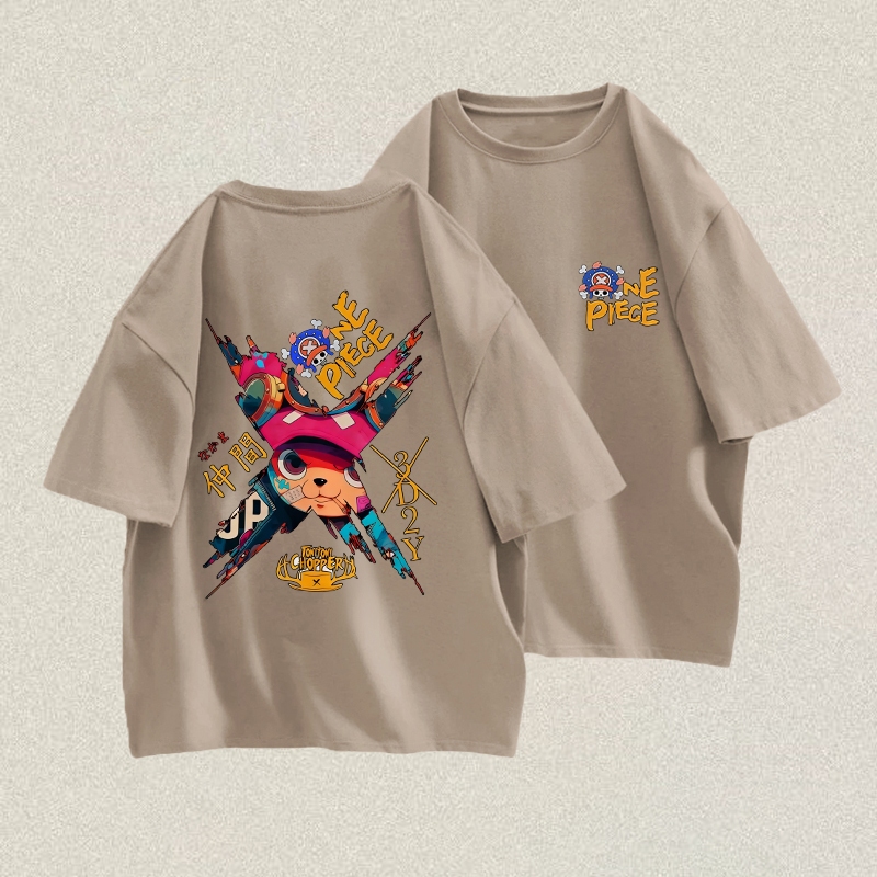 RENELLE Baju Kaos Oversize Pria | Tony Tony Chopper Mecha | Kaos Pria Distro Original | Baju Kaos Pr