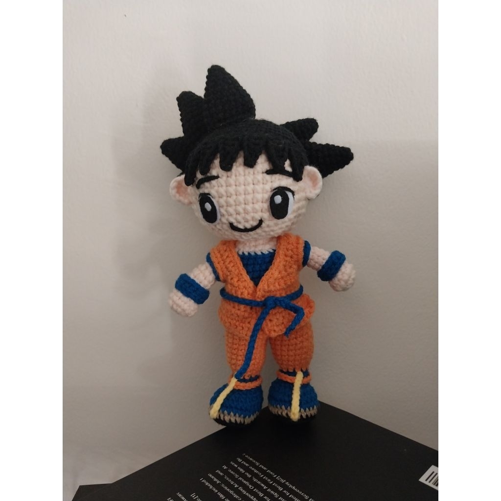 crochet keychain GOKU | crochet GOKU doll | boneka rajut GOKU | gantungan rajut GOKU