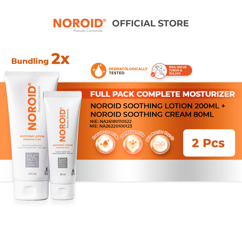 Noroid Soothing Lotion - 200ml + Noroid Soothing Cream - 80ml
