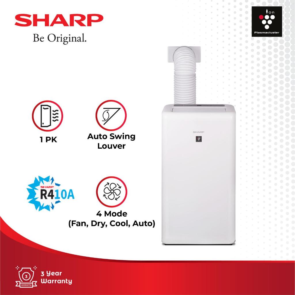 SHARP AC AC Portable Air Conditioner 1 PK CVP10ZCY - Khusus Jabotabek