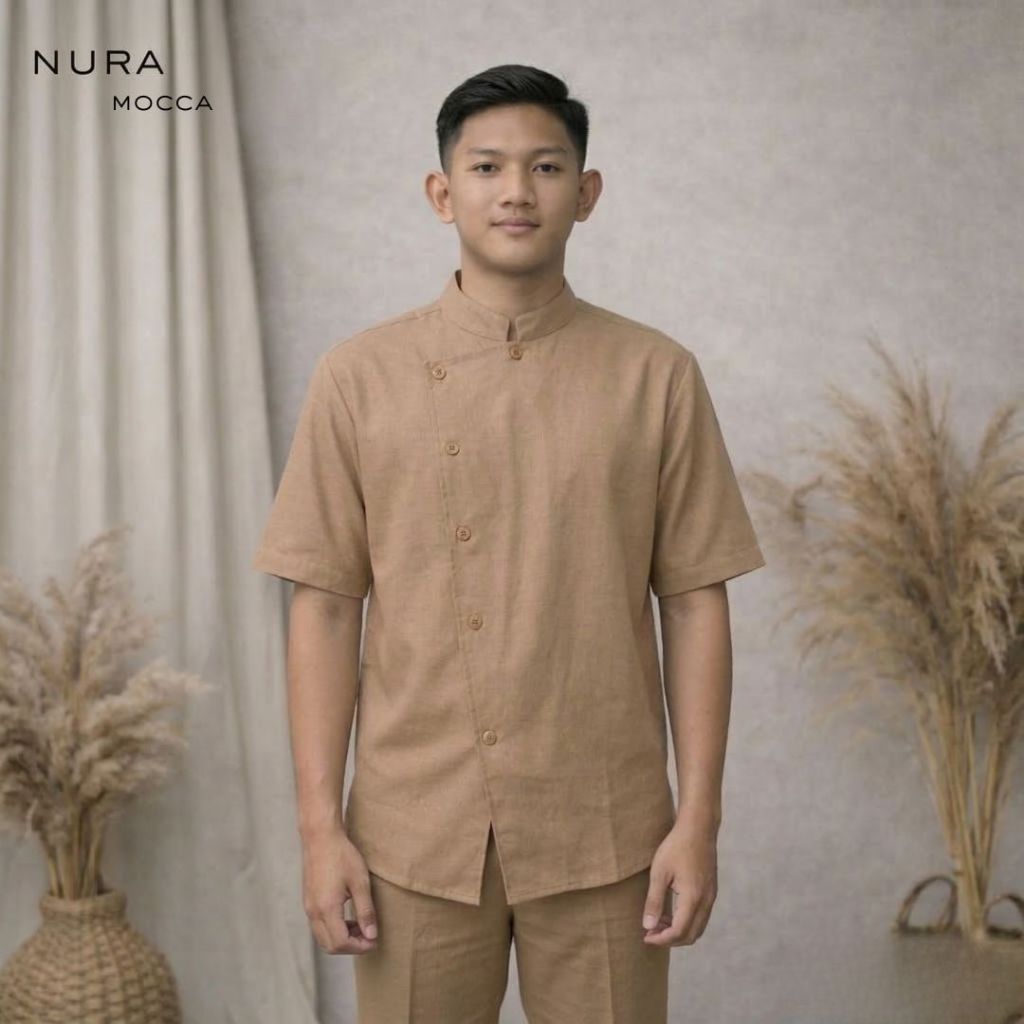 Layali - Koko Pria Lengan Pendek Modern Model Cheongsam