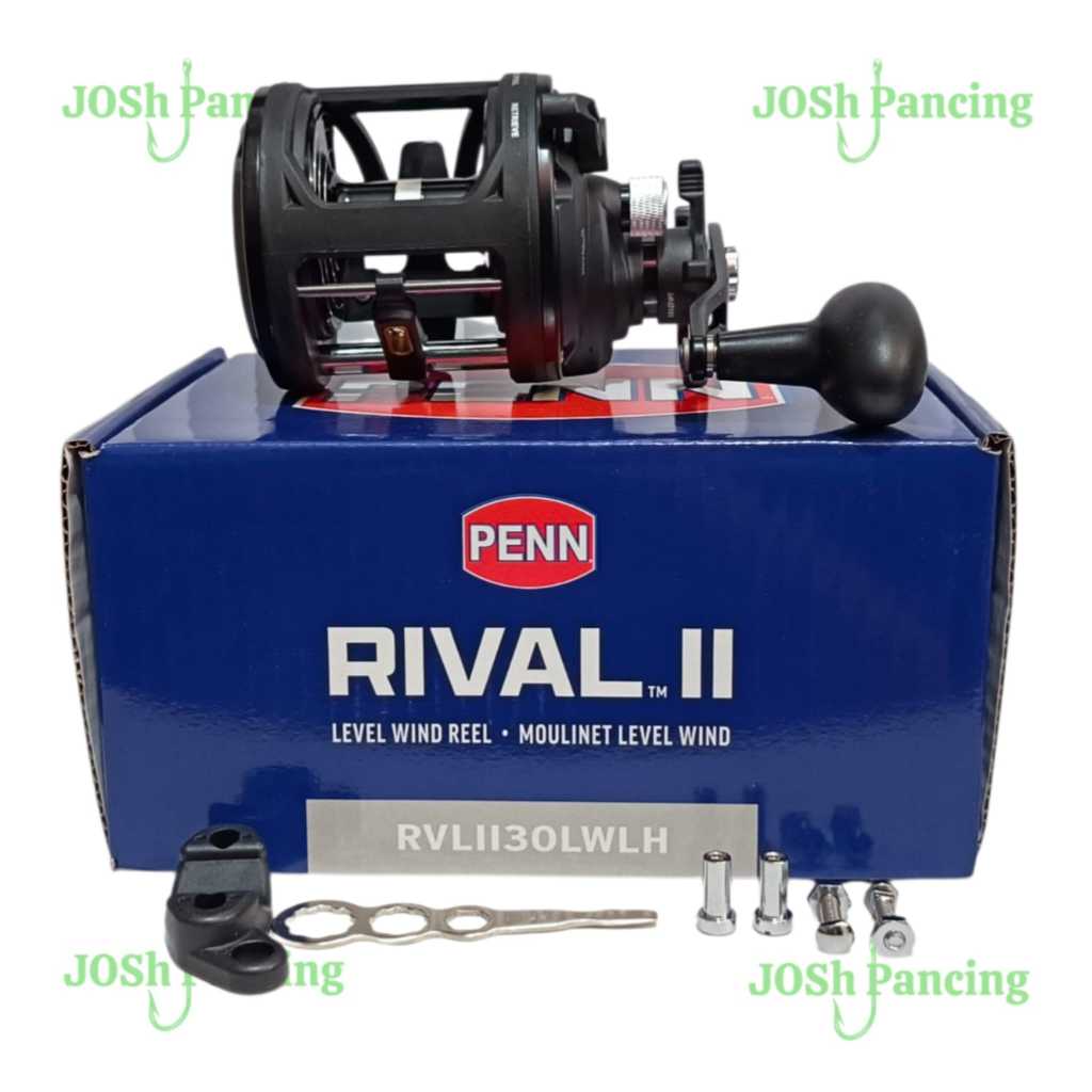Reel OH PENN RIVAL II 15LWLH 20LWLH 30LWLH Handle kiri gulungan pancing overhead trolling
