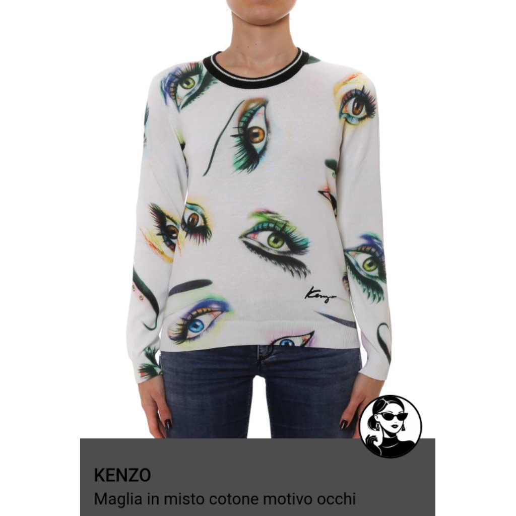 Kenzo sweater wanita remaja perempuan size S-L preloved