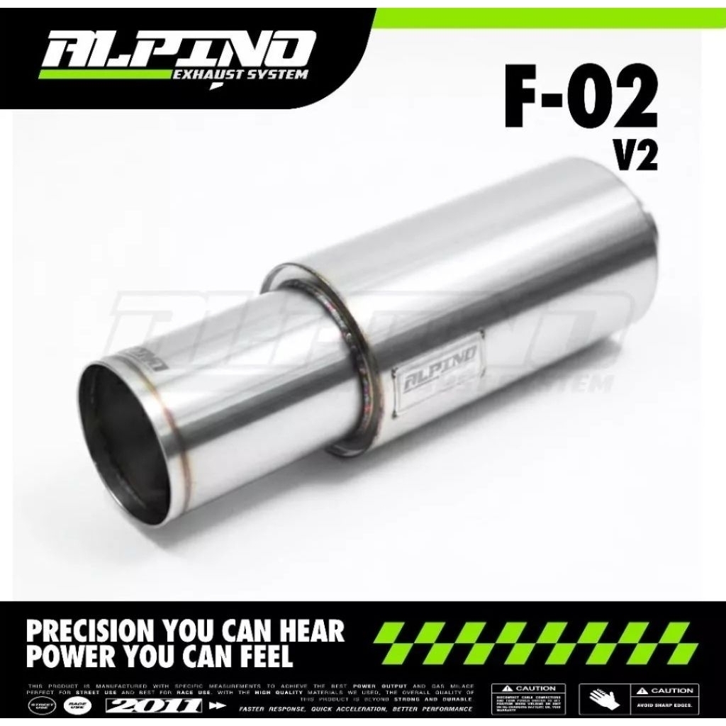 KNALPOT ALPINO MUFFLER F02 V2 F02-V2 F02V2
