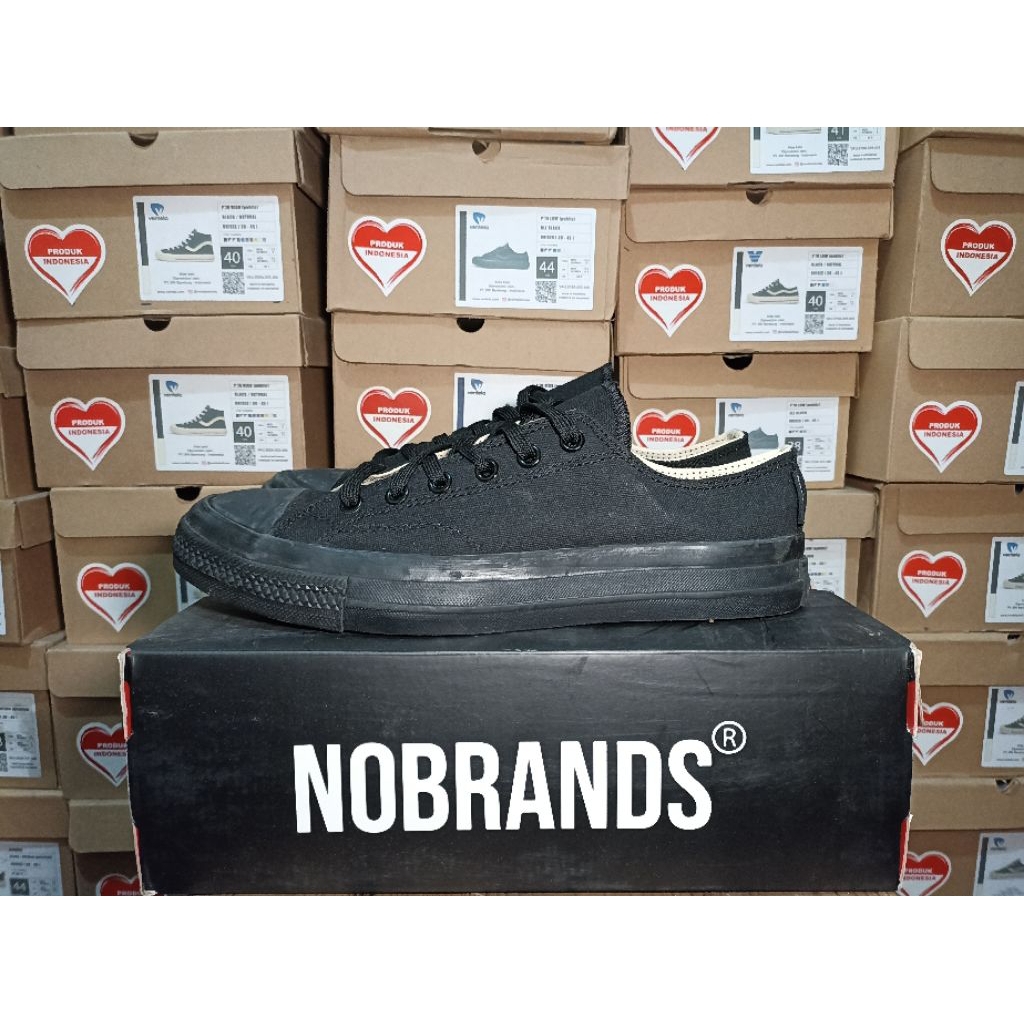 Sepatu Lokal NOBRANDS TPS Low Full Black