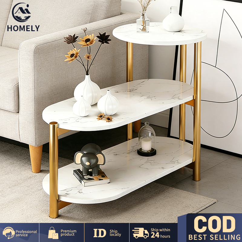 COD Meja Minimalis Bufet Marmer Kemewahan Ringan  Meja Kopi Meja Nakas Meja Tamu Furniture Ruang Tam