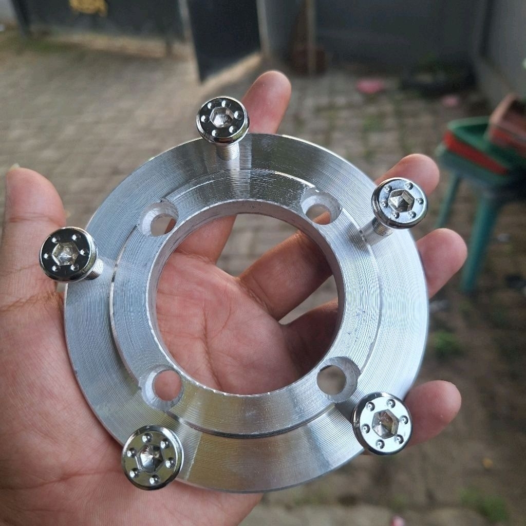 Plendes Adaptor Cakram Depan Tromol YAMAHA VIXION NEW Disc Piringan JUPITER MX set baut