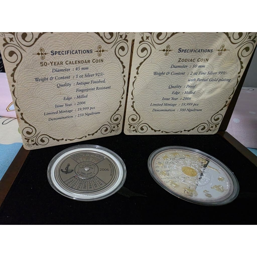 Koin perak Bhutan Silver 925 & Fine silver 999 koleksi tahun 2006
