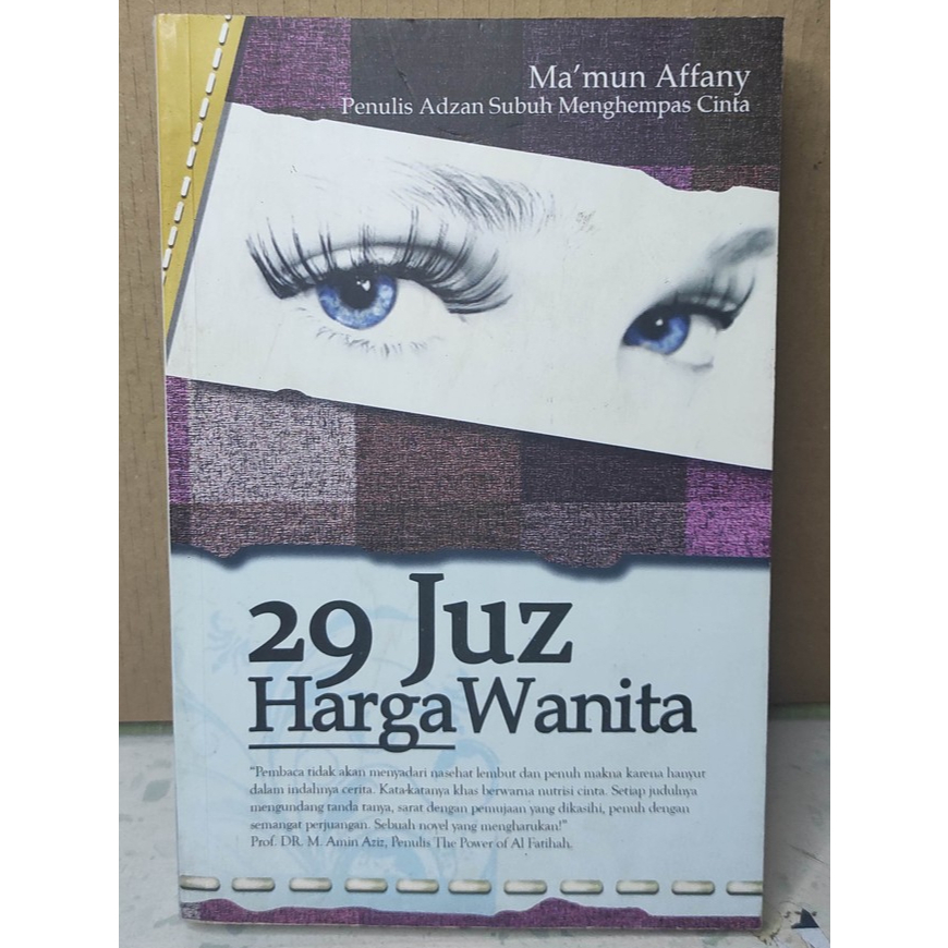 Buku Novel Serba 25 Ribu - Ma'mun Affany - 29 Juz Harga Wanita - Buku Preloved - Buku Murah Original