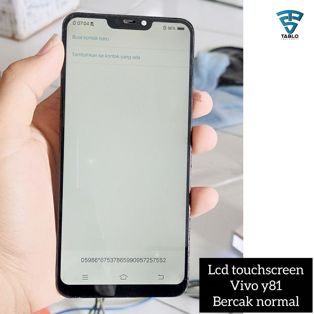 Lcd touchscreen Vivo y81 minus retak normal