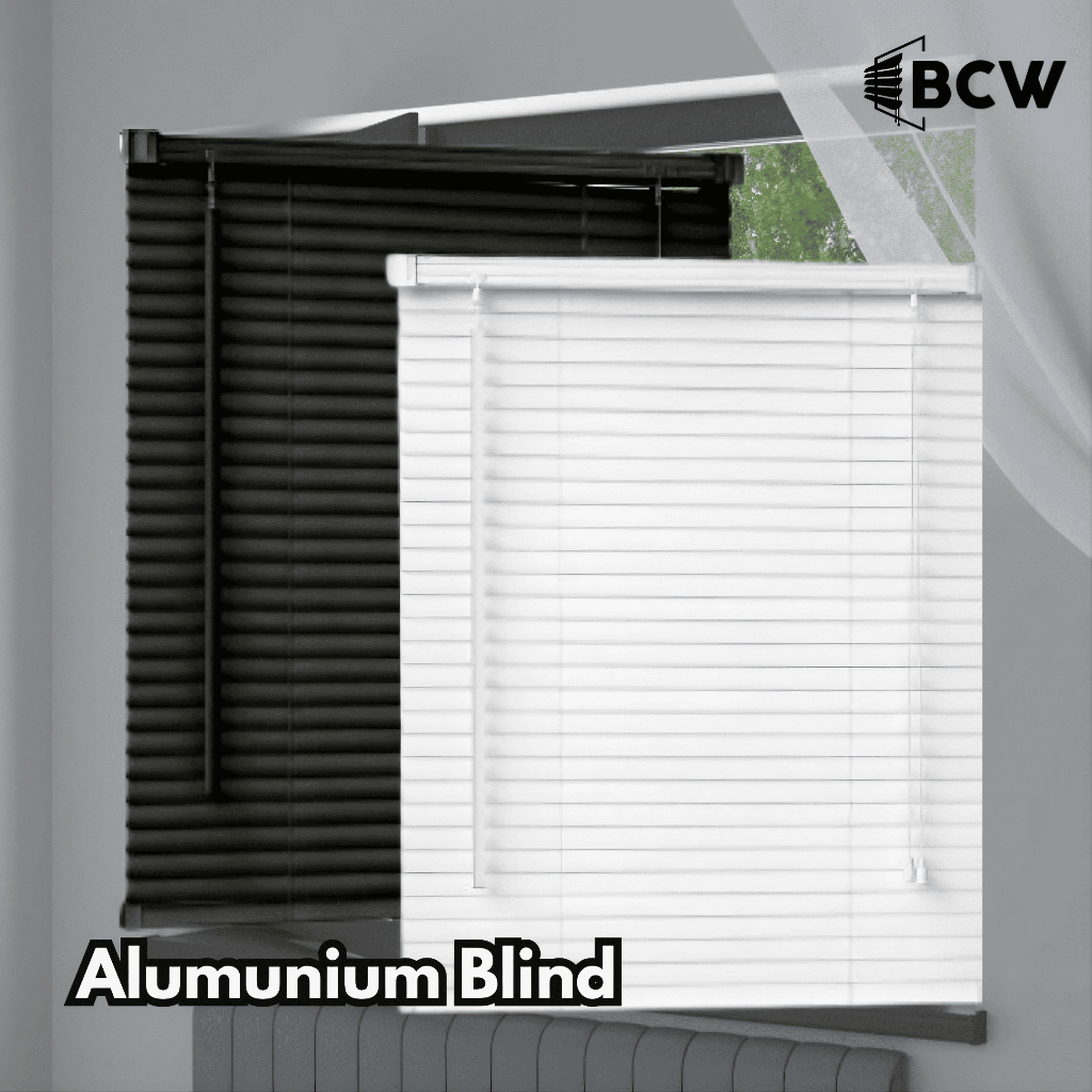 BCW Alumunium Blinds Stick + Cord - DELUXE SLAT - Tirai Gulung Alumunium - Tirai Minimalis Jendela