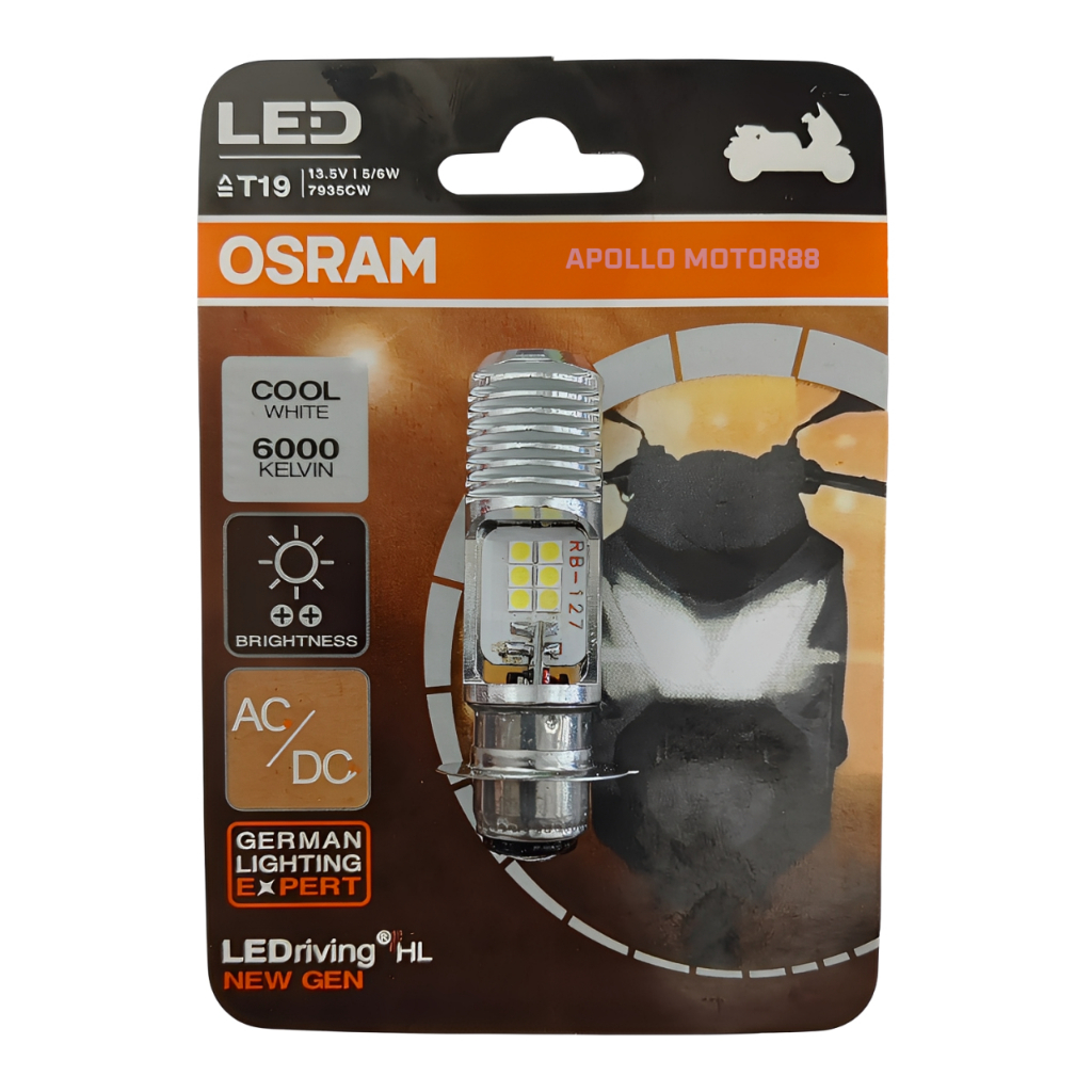 Bohlam Lampu OSRAM Led 6 Mata Mio Sporty / Mio Smile / Mio Soul / Supra X 125 / Karisma / Revo /