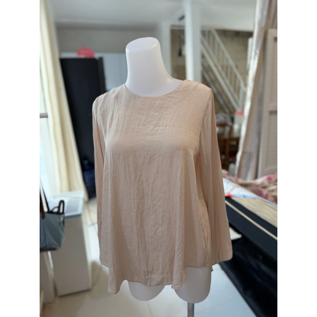 baju atasan sifon coklat wanita