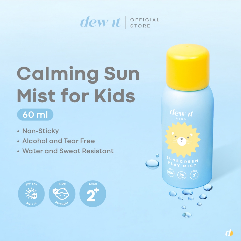 Dew It Kids - Sunscreen Play Mist SPF 50+ PA++++ | Sunscreen Spray Anak, Sunscreen Anti Air Anak, Su